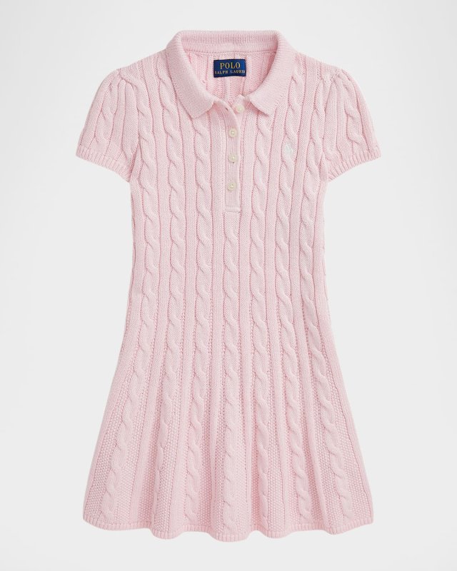 Girl's Cable Knit Dress, Size 2-